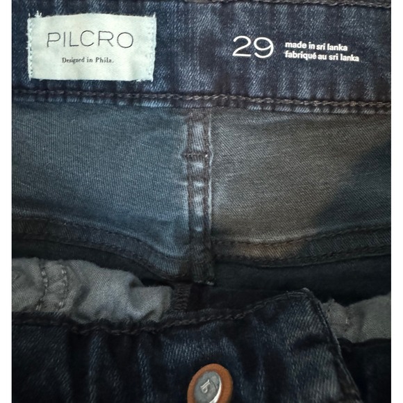 Anthropology PILCRO Size 29 Denim Jeans Slim Fit Dark Wash‎ - Picture 3 of 9